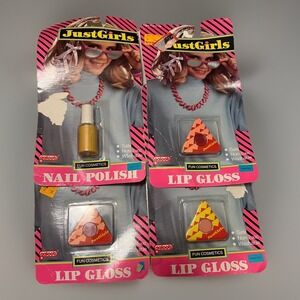 Just Girls Galoob Lip Gloss Kit/nail Polish Kit lot Of (4) Vintage 1988